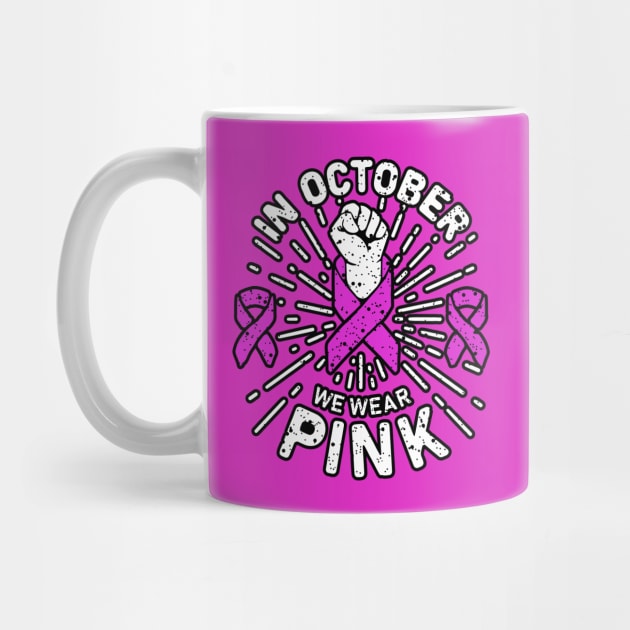 in october we wear pink breast cancer awareness day for breast cancer awareness and support of breast cancer survivors by A Comic Wizard